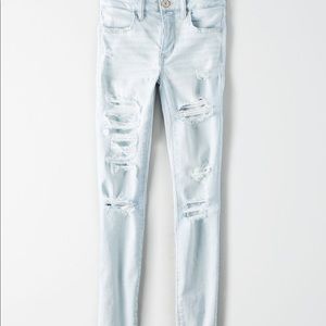 American Eagle patched hole Jeans